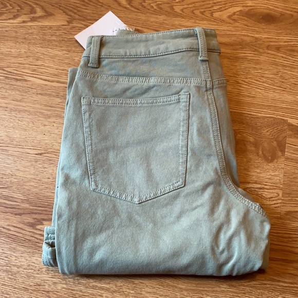 Olive Green Bootcut Flare Stretchy Jeans - Picture 4 of 4